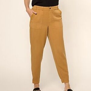 AnyBody Sandwashed twill Pants, Size Small